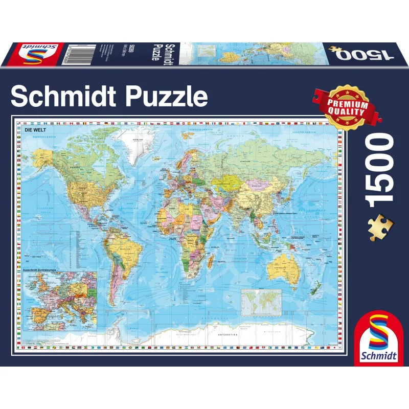 Schmidt Puzzle Politická mapa sveta 1500 dielikov