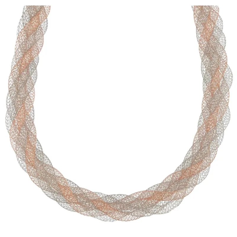 Luxusný strieborný náhrdelník sieťovina dĺžka náhrdelníka 45+3cm
