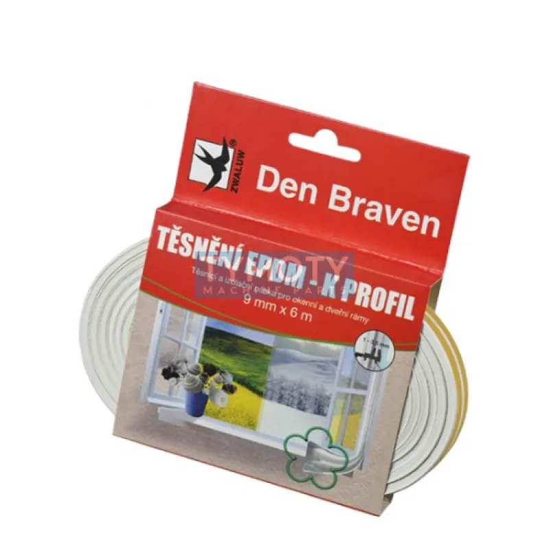 Debbex Tesniace profily z EPDM gumy D, 9 mm x 6 mm - 6 m hnedá