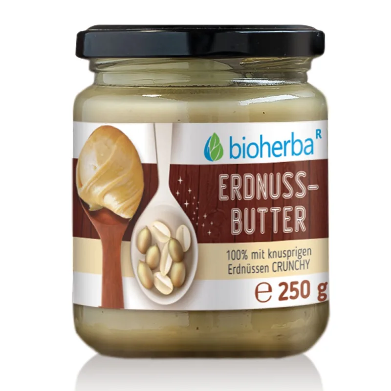Bioherba Arašidové maslo crunchy s kúskami - 250 g -