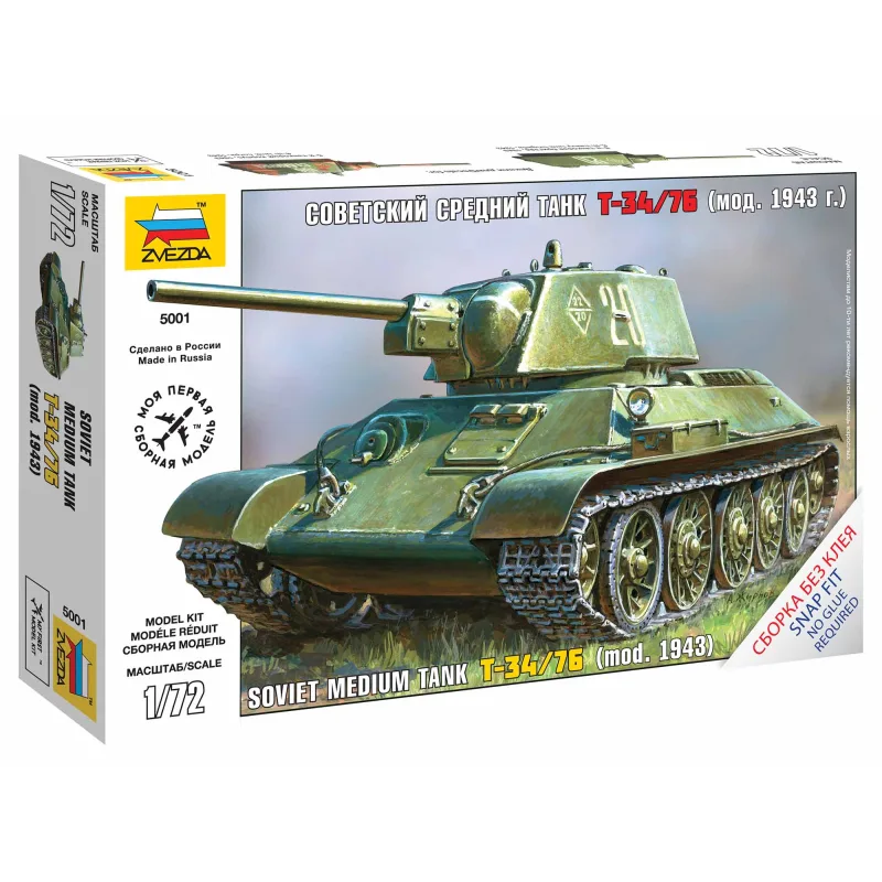 Zvezda Snap Kit tank Z5001 - T-34/76 (1:72)