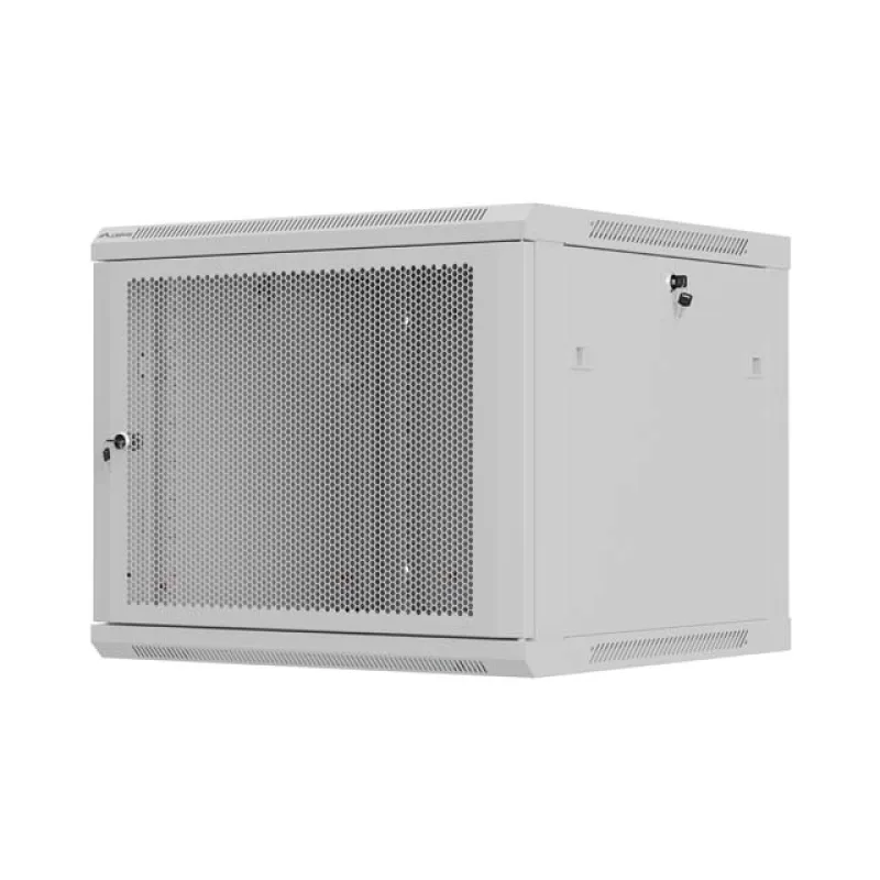 LANBERG NÁSTĚNNÁ INSTALAČNÍ SKŘÍŇ 19" 9U 600X600 ŠEDÉ PERFOROVANÉ DVEŘE (PLOCHÉ BALENÍ) WF01-6609-23S