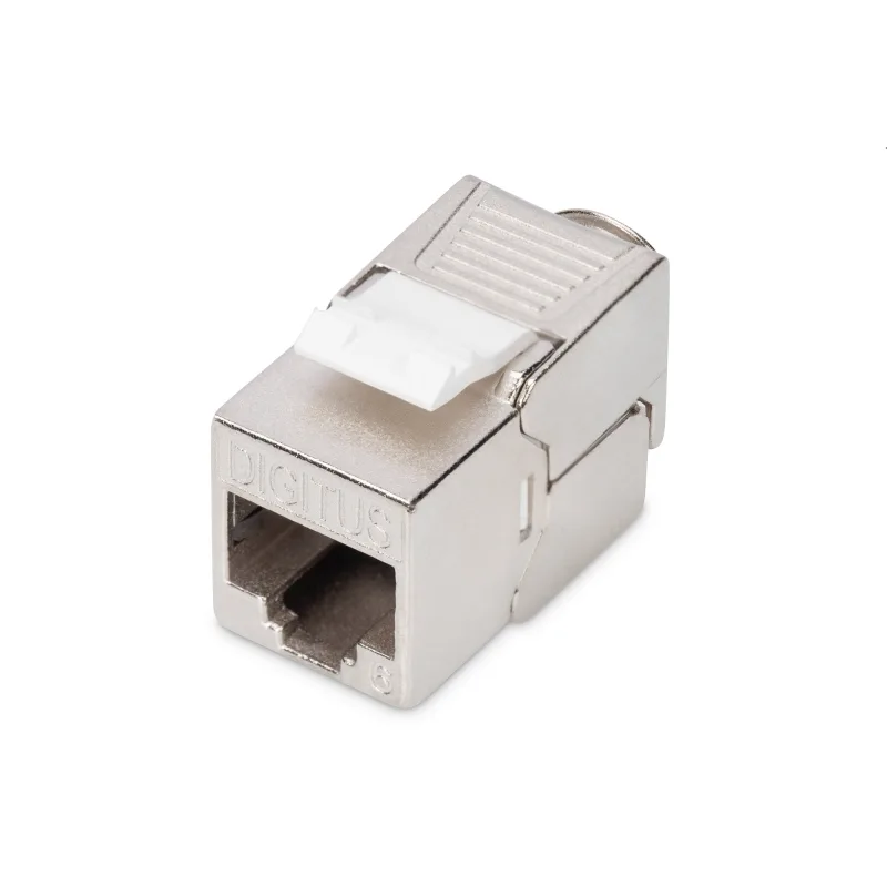 DIGITUS Keystone Cat6, tieneny STP, tool free, strieborný
