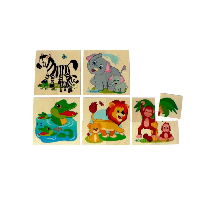 Hess Hess Drevené puzzle Zvieratá džungle