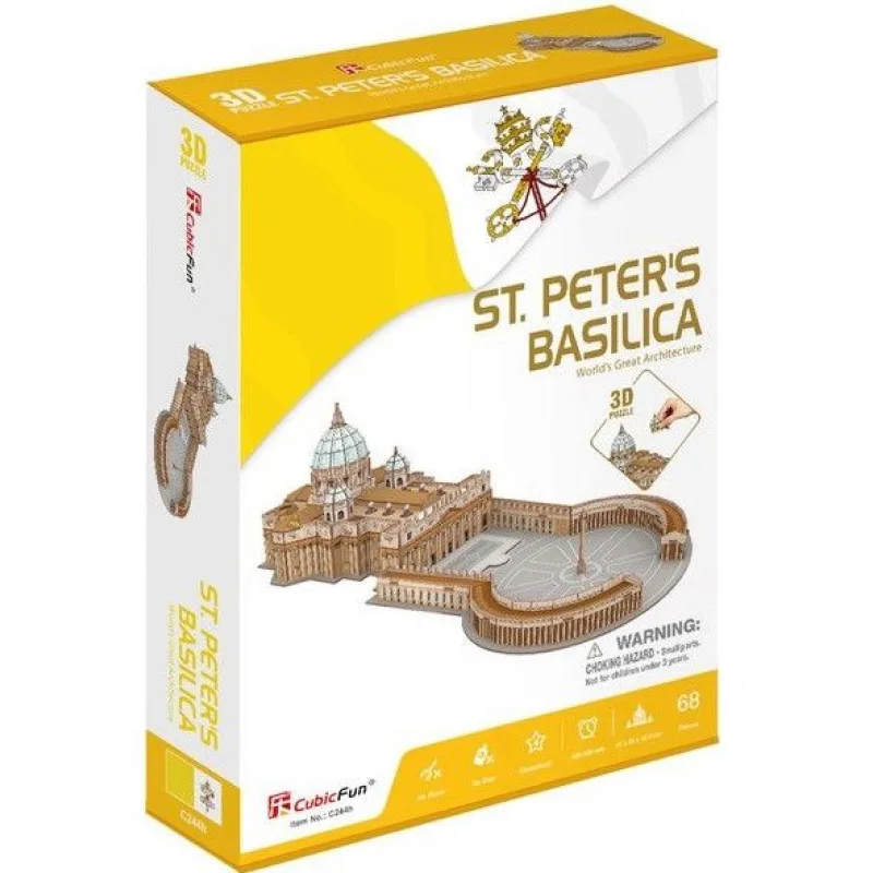 CubicFun 3D puzzle Bazilika svätého Petra 68 dielikov