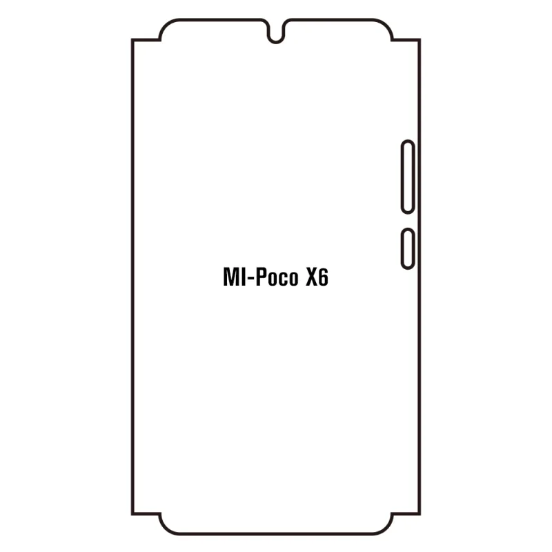 Sunshine Xiaomi Poco X6 5G Predná Hydrogél ochranná fólia Strih: Predná časť a rám, Typ fólie: Anti-Spy (Privacy)