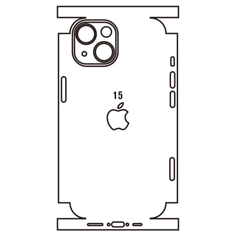Sunshine iPhone 15 Zadná Hydrogél ochranná fólia Strih: Zadná časť a rám 4, Typ fólie: Číra