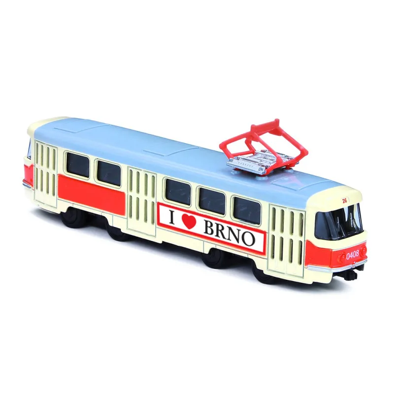 Rappa Kovová česká retro električka 16 cm BRNO