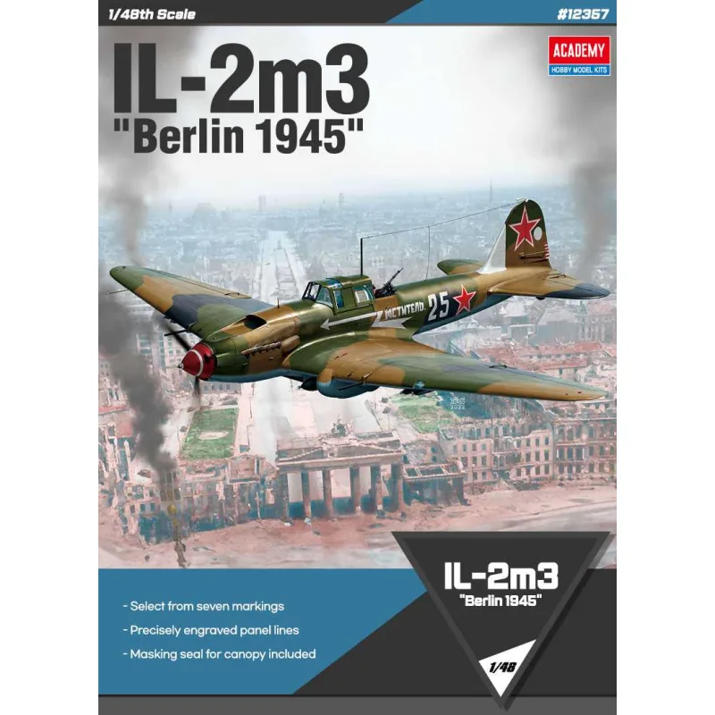 Academy Model Kit lietadlo 12357 - IL-2m3 "Berlin 1945" (1:48)
