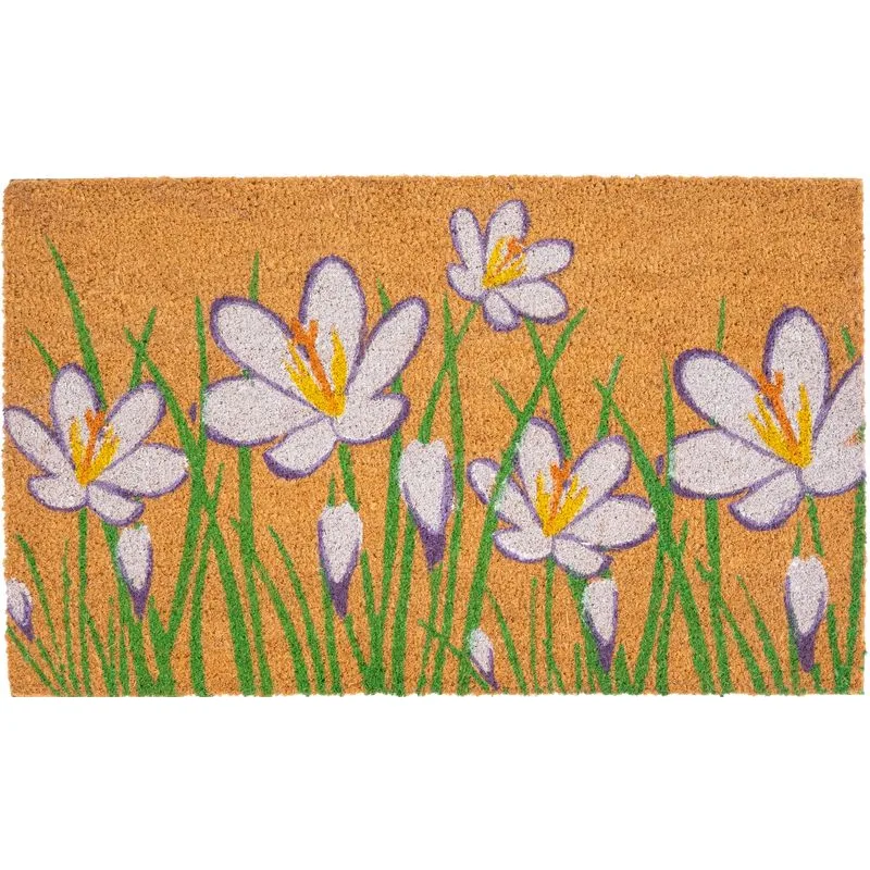 Rohožka MagicHome, pred dvere, Flowers, kokos/pvc, 45x75 cm