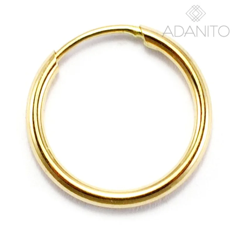 Zlatá náušnice krúžok kusovka ADANITO BRN0260G, 12 mm, 0.16 g