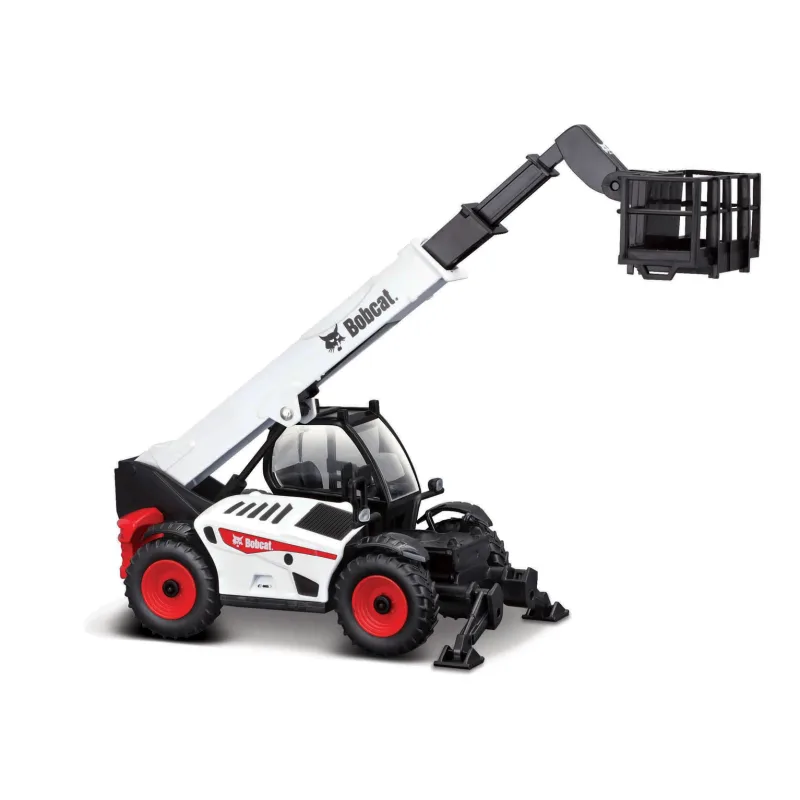Bburago - Construction, Teleskopický manipulátor Bobcat s pracovnou plošinou, 1:50