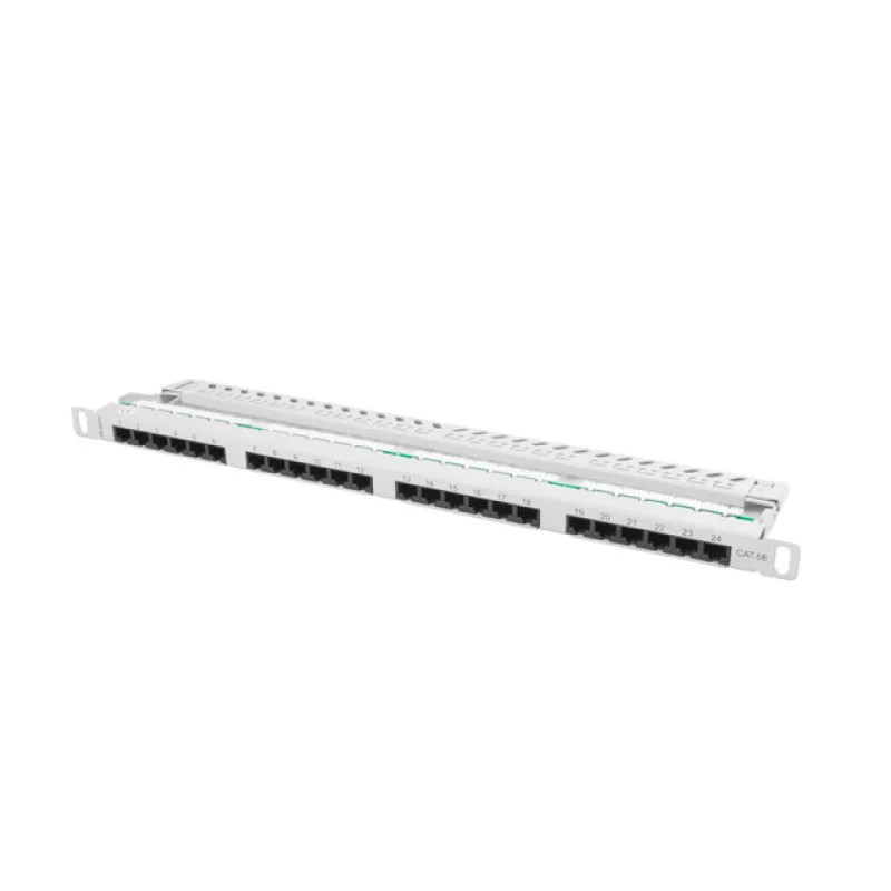 PATCH PANEL 48 PORTŮ 1U 19" CAT.5E UTP ŠEDÝ LANBERG PPU5-1048-S
