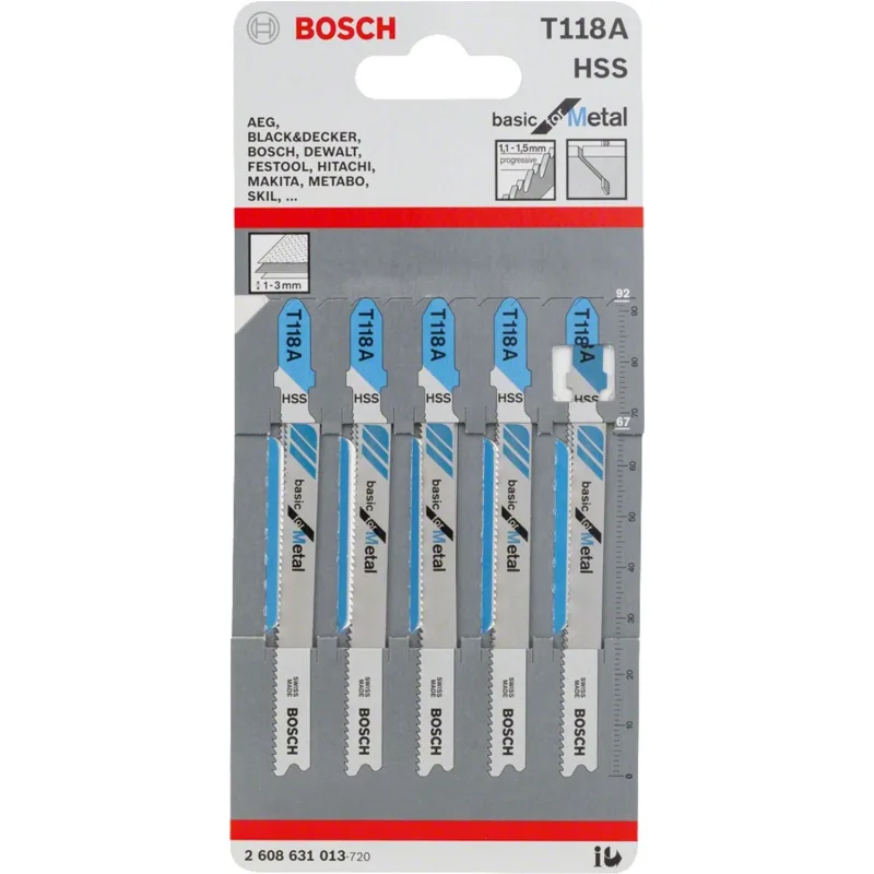 List BOSCH 2.608.631.013, T118A, bal. 5ks