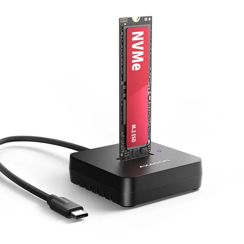 AXAGON ADSA-M2C11L, USB-C 10Gbps dokovací stanice pro 1× M.2 NVMe SSD ADSA-M2C11L