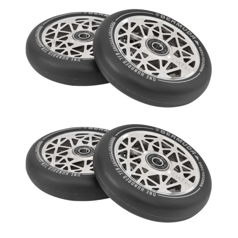 Balení 1+1 Kolečka Oath Bermuda 110mm Neo silver 4ks