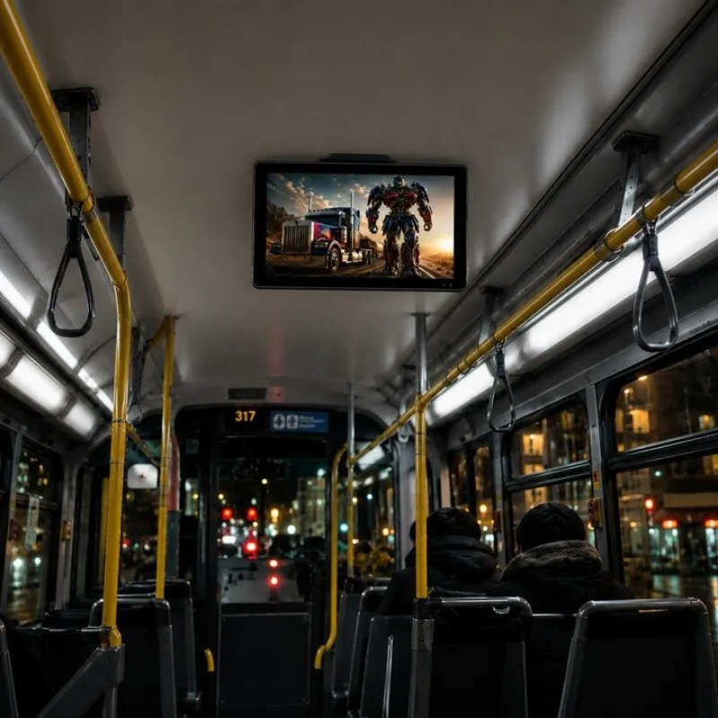 Stropní LCD monitor 21,5" s fixním držákem, 2x RCA Video + 1x HDMI, černý ds-215fixbus