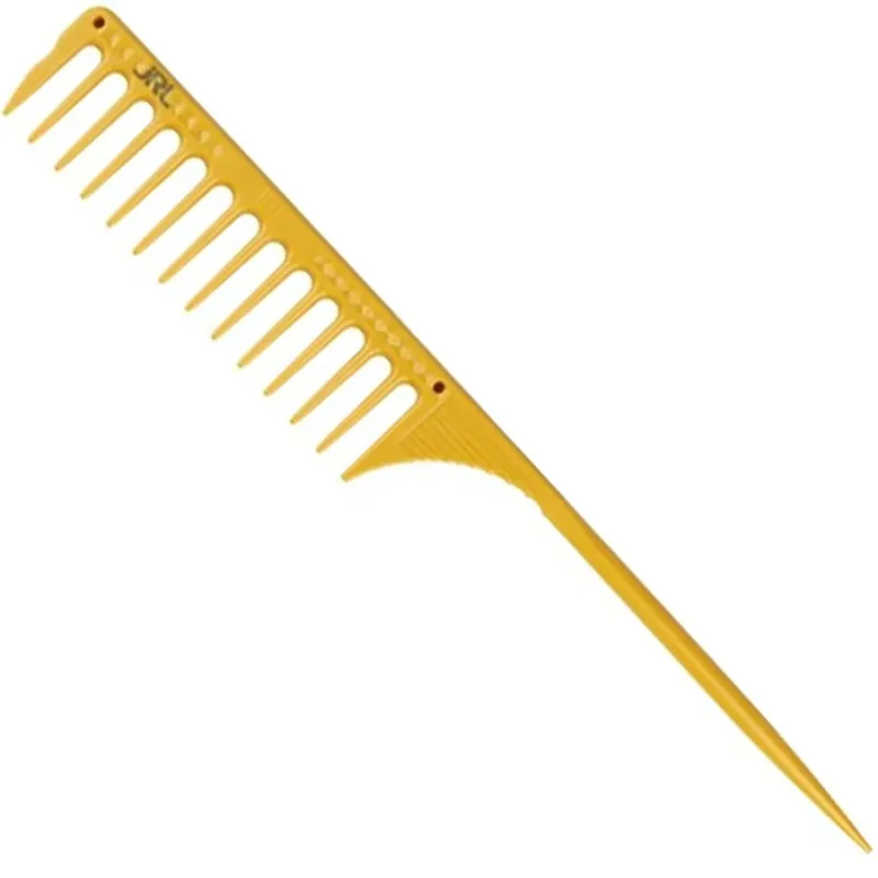 JRL Professional Profesionálny tupírovací hrebeň JRL Fine teeth tail comb J104 - žltý