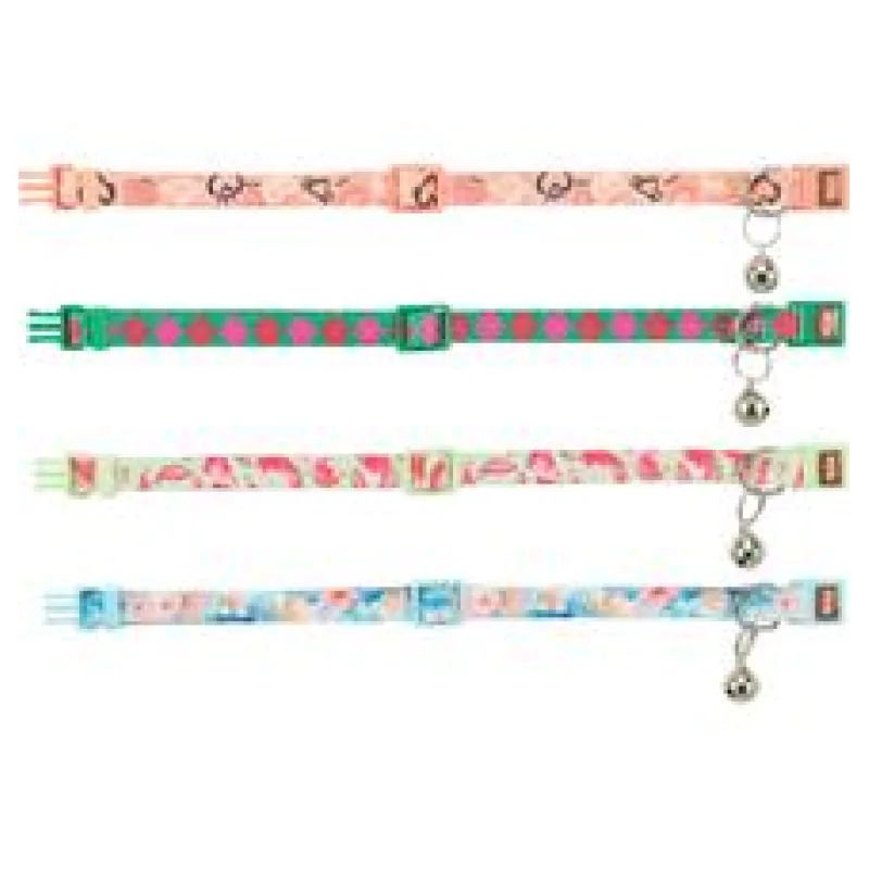 Obojek pro kočky, Flower Power, 19–31 cm/10 mm, různé barvy 1 ks