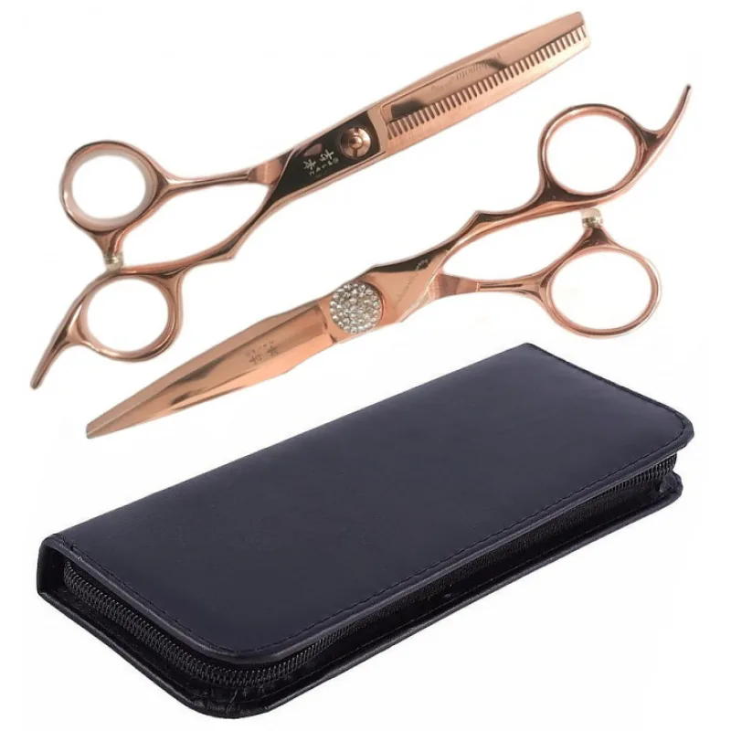 PRO FEEL JAPAN YOSHIMOTO JAPAN SET ROSEGOLD 6,0´ - sada profesionálnych kaderníckych nožníc na vlasy