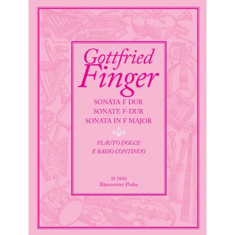 Bärenreiter Sonáta F dur pro altovou zobcovou flétnu