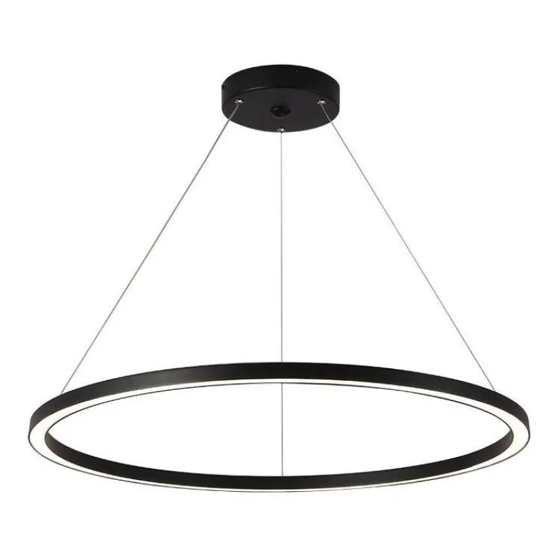IMMAX NEO FINO SMART závěsné svítidlo 1 kruh, 80cm, 60W, černé, Zigbee 3.0, TUYA (07158-B80)