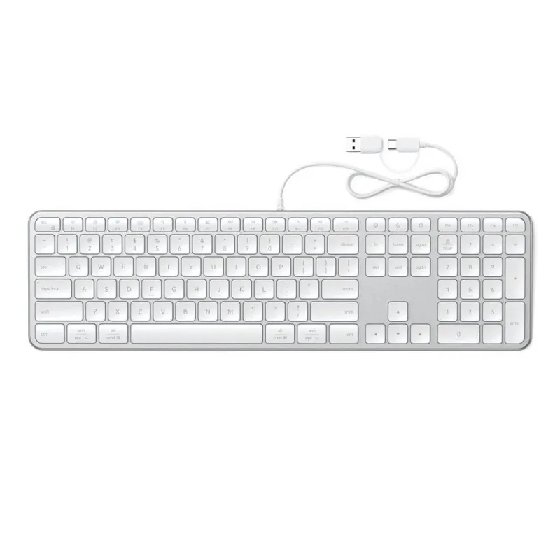 Satechi klávesnica Slim LX3 Wired Keyboard - Silver