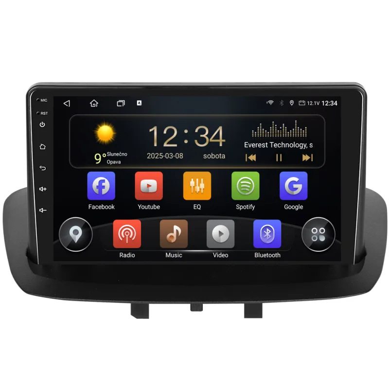 Isudar 2DIN autorádio T72-IEV217 Android, Renault Megane III / Renault Fluence T72-UN04M/A8468