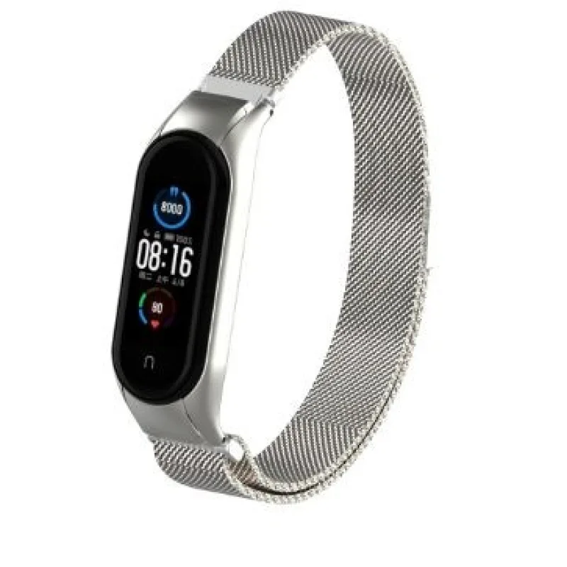 Milánský tah stříbrný pro Xiaomi Mi Band 5 ESES 1530001768