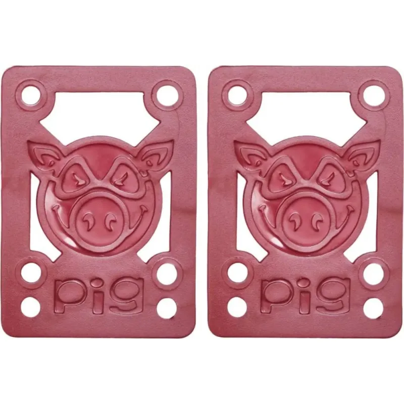 Pig Piles Soft Skateboard Risers 2-súprava (Červená)