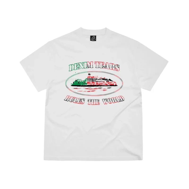 Corteiz Denim Tears Cortears OG Alcatraz Tee White - XL