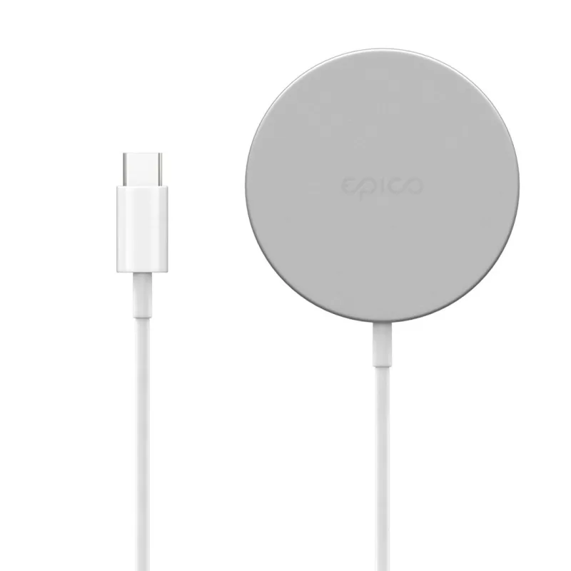 iStores by EPICO FAST MAGNETIC WIRELESS CHARGER - silver *Rozbalený*