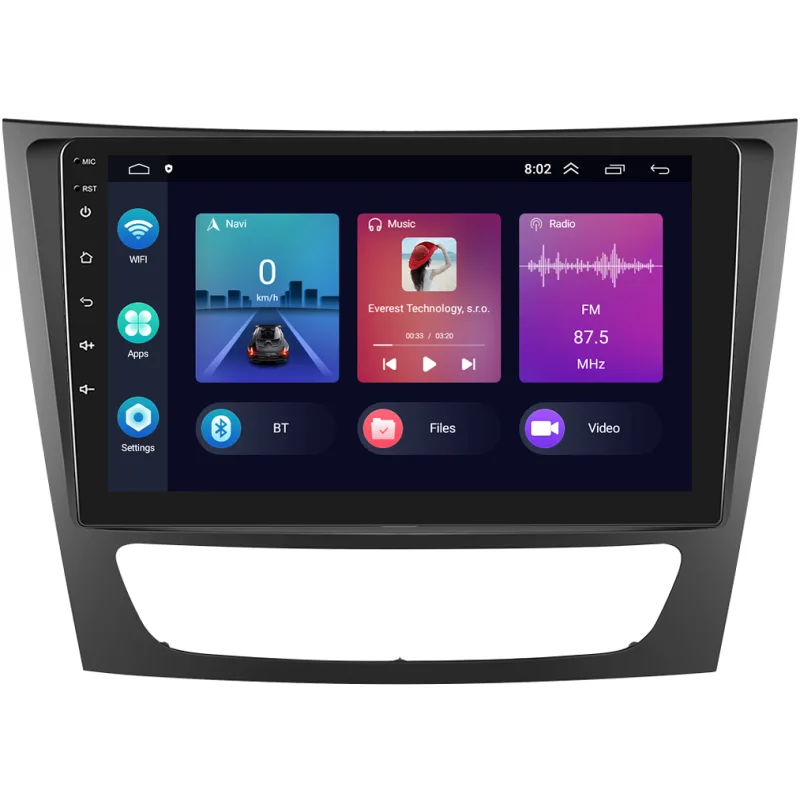 Podofo 2DIN autorádio PEV215 Android, Mercedes-Benz E W211 / CLS W219 / CLK W209 / G W463 A3018/A7224