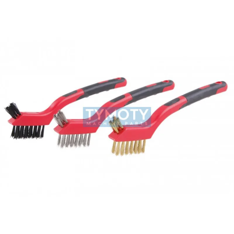 Sada ručných kief nerez, nylon, mosadz 3 ks 180 mm plast, FESTA 22086