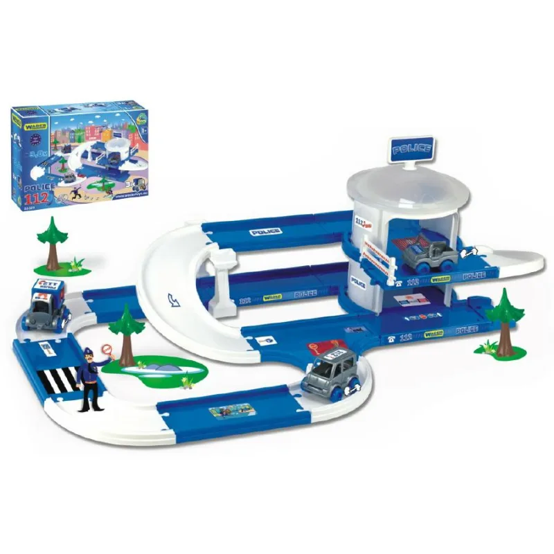 WADER Kid Cars 3D Polícia plast 3,8m v krabici 59x40x15cm 12m+