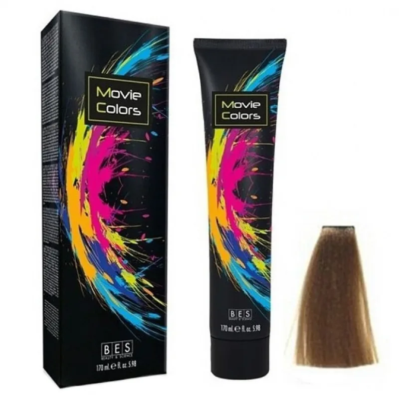 BES Movie Colors 8.0 Light Blond - gélová farba na vlasy bez amoniaku 170ml - svetlá blond