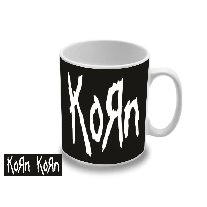 Korn - White Logo (hrnček)