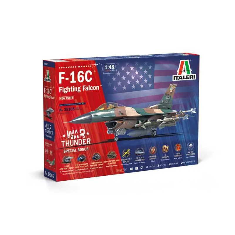 Italeri Model Kit War Thunder lietadlo 35105 - F-16C Fighting Falcon (1:48)