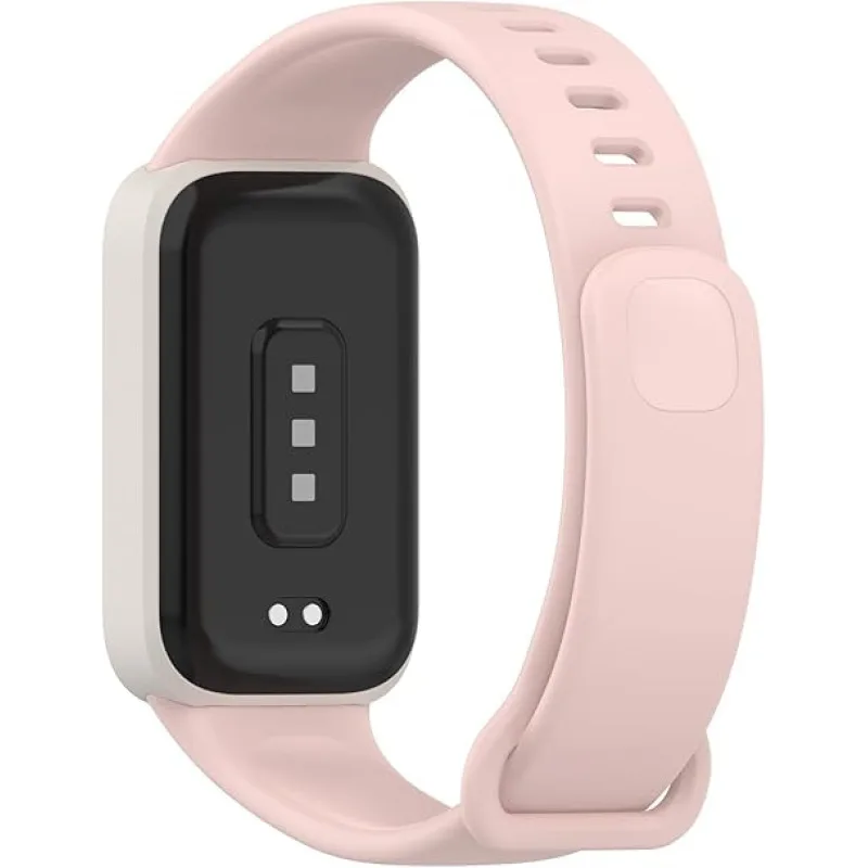Silikonový řemínek s rámečkem pro Xiaomi Smart Band 9 Active - Růžový ESES 1530007969