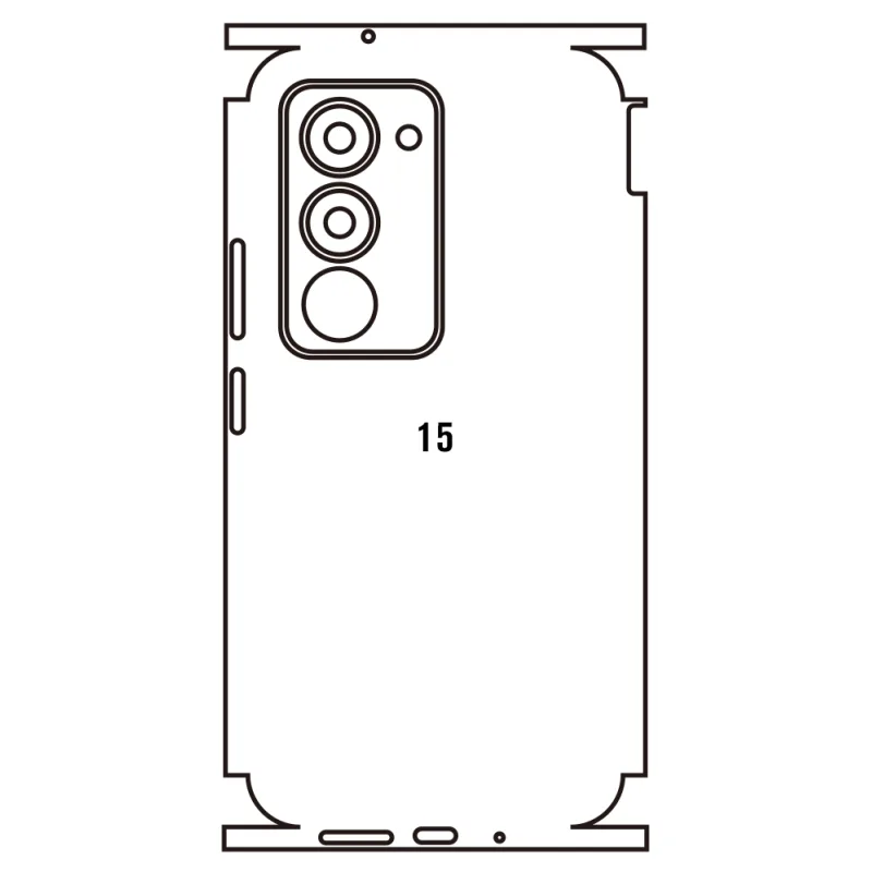Sunshine Xiaomi Redmi 15 5G Zadná Hydrogél ochranná fólia Strih: Zadná časť a rám 2, Typ fólie: Číra
