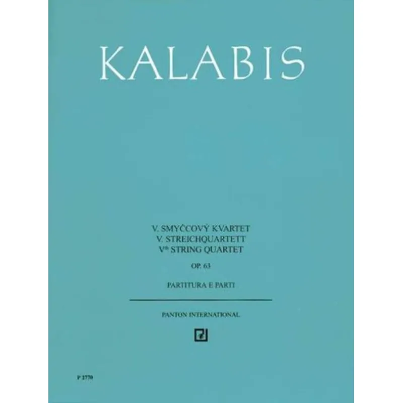Schott Music Panton Smyčcový kvartet č. 5 op. 63 (Památce Marca Chagalla)
