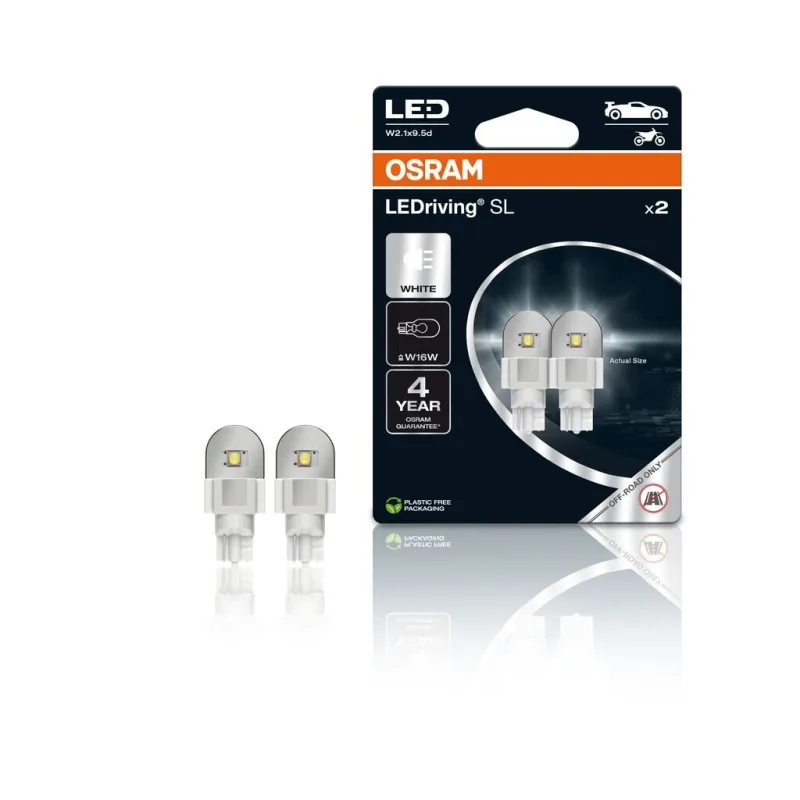 OSRAM LED 12V W16W W2,1x9,5d bílá (2ks) Duo-blister 921DWP-2BL