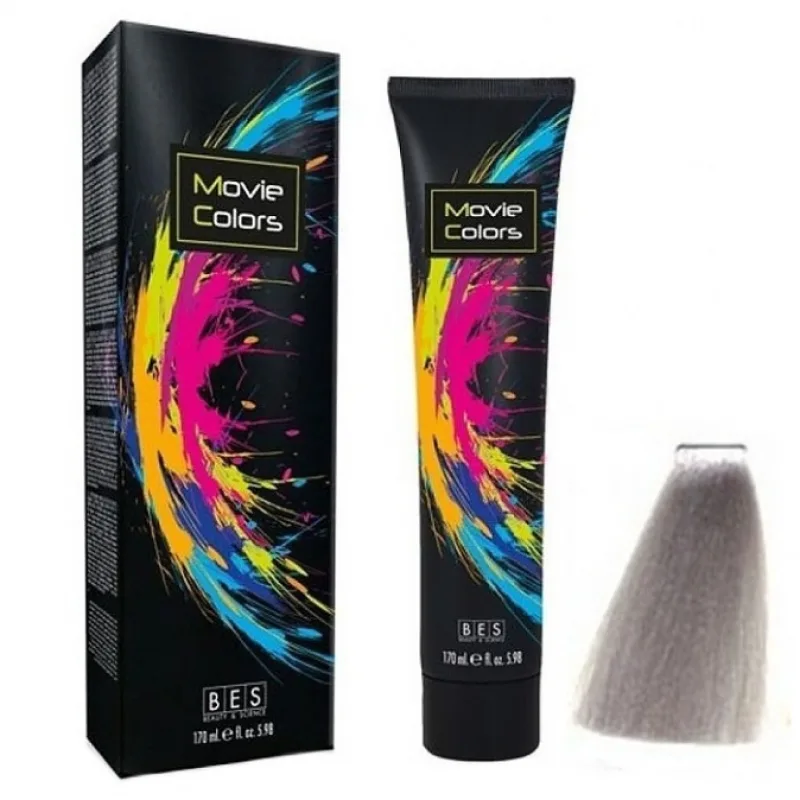 BES Movie Colors Silver - gélová farba na vlasy bez amoniaku 170ml - strieborná