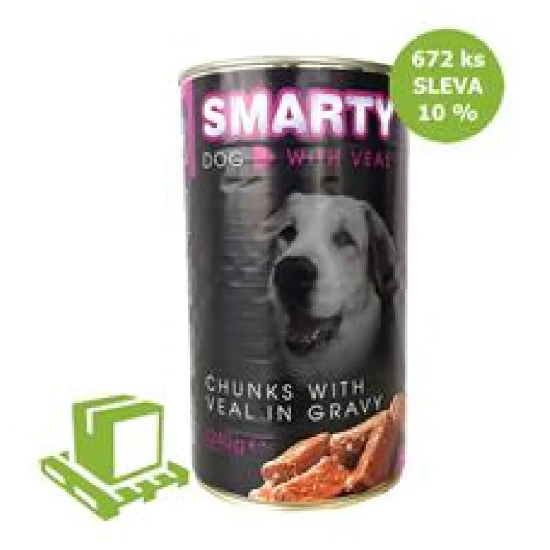 SMARTY Dog Telecí chunks, karton 1240 g - balení 6 kusů