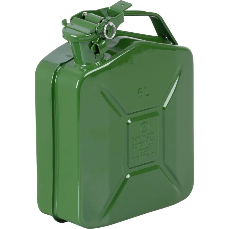 Kanister JerryCan LD5, 5 l, kovový, zelený, na PHM