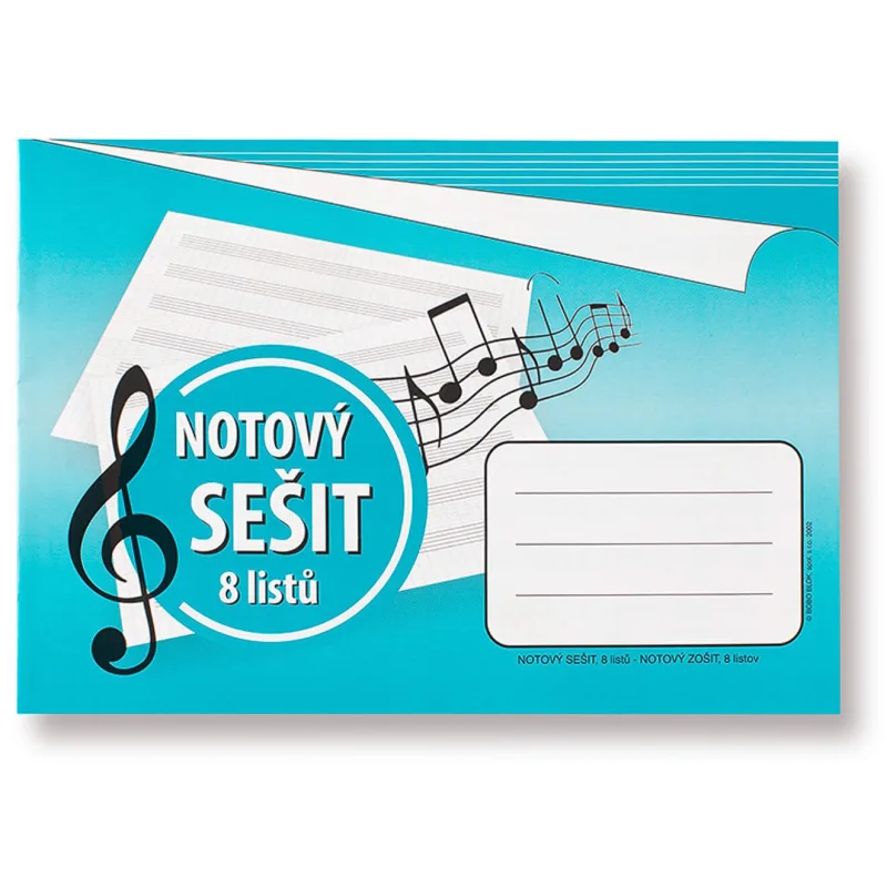 BOBO BLOK Notový sešit A5, 8 listů