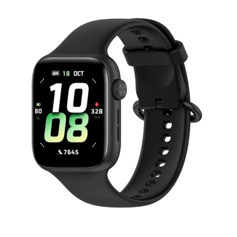 Silikonový hladký řemínek pro Honor Watch 5 - Černý ESES 1530007576