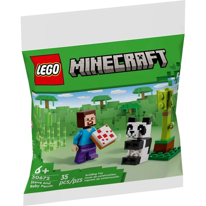 Lego LEGO® Minecraft® Steve s mláďaťom pandy