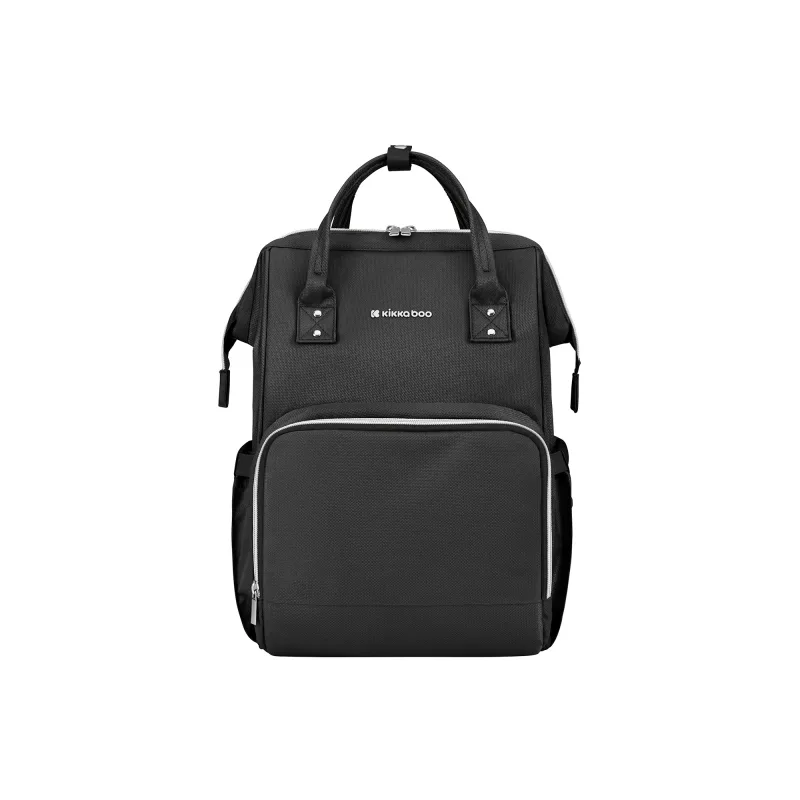 KikkaBoo Prebaľovací batoh Siena Black & Silver