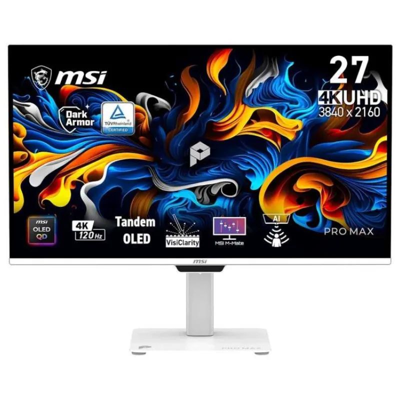 MSI Pro/MAX 271UPXW12G/26,5"/QD-OLED/4K UHD/120Hz/0,03ms/Biela/3R (PRO MAX 271UPXW12G)